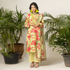 Floral 3-Piece Lawn – AB0001