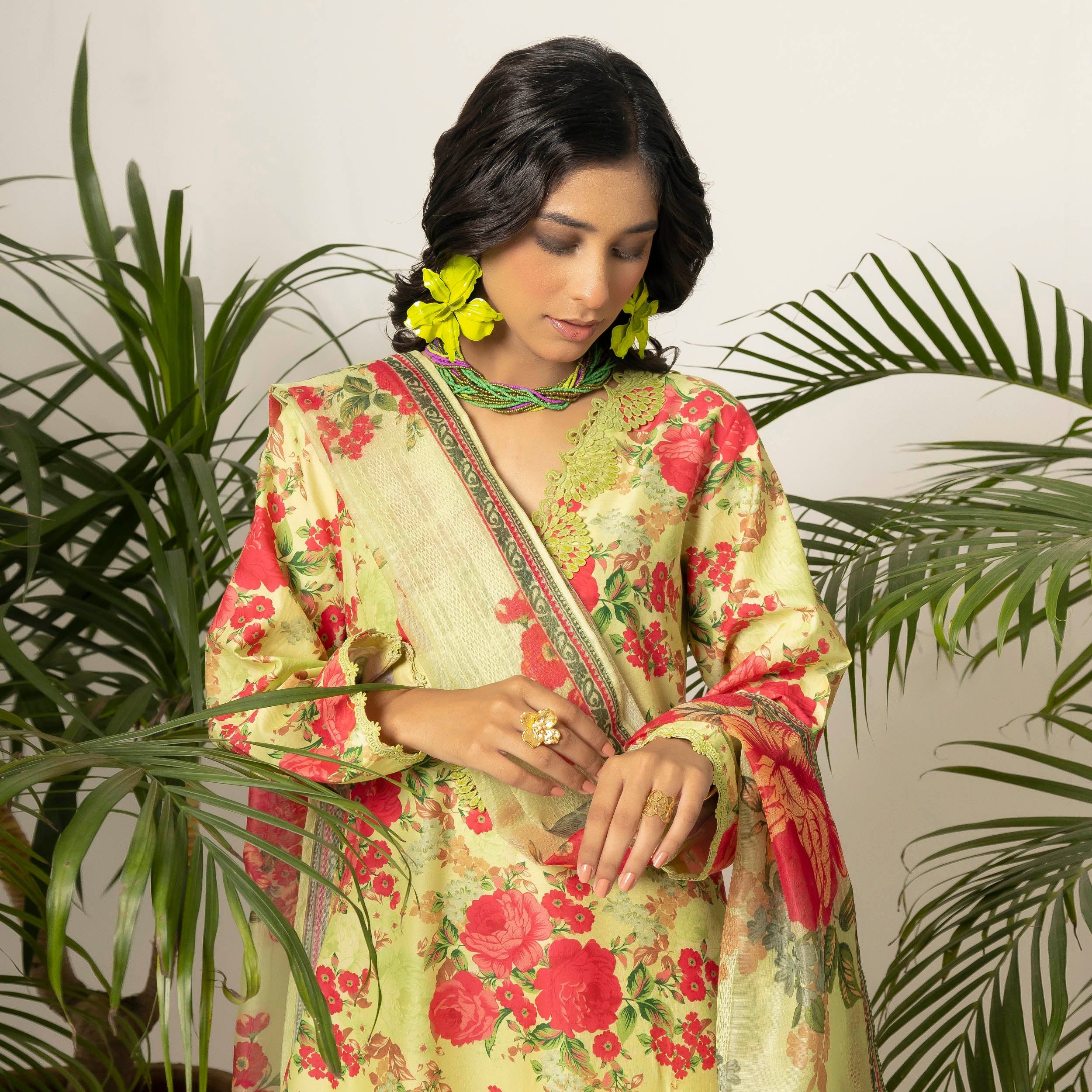 Floral 3-Piece Lawn – AB0001