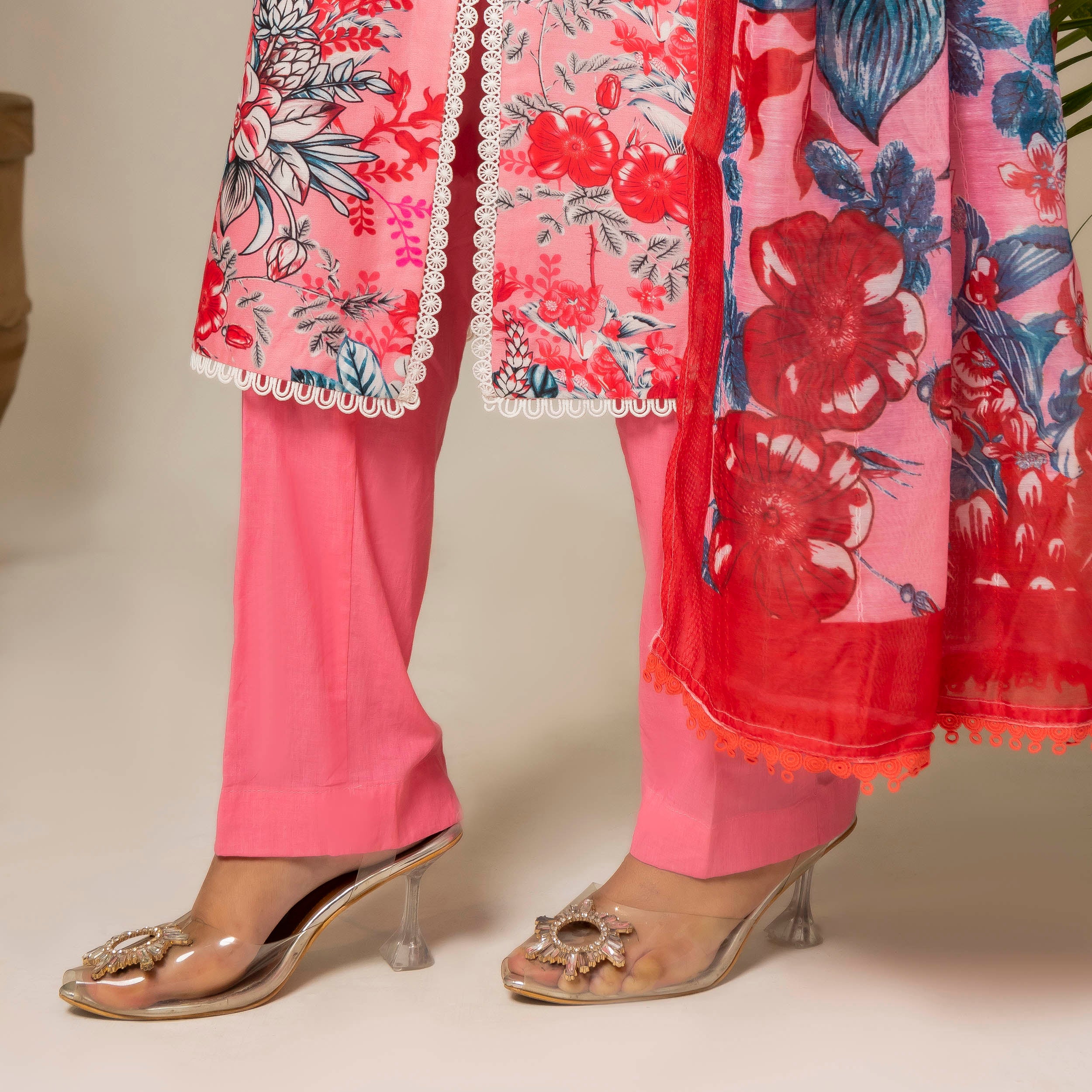 Rosy Charm 3-Piece Lawn – AB0013