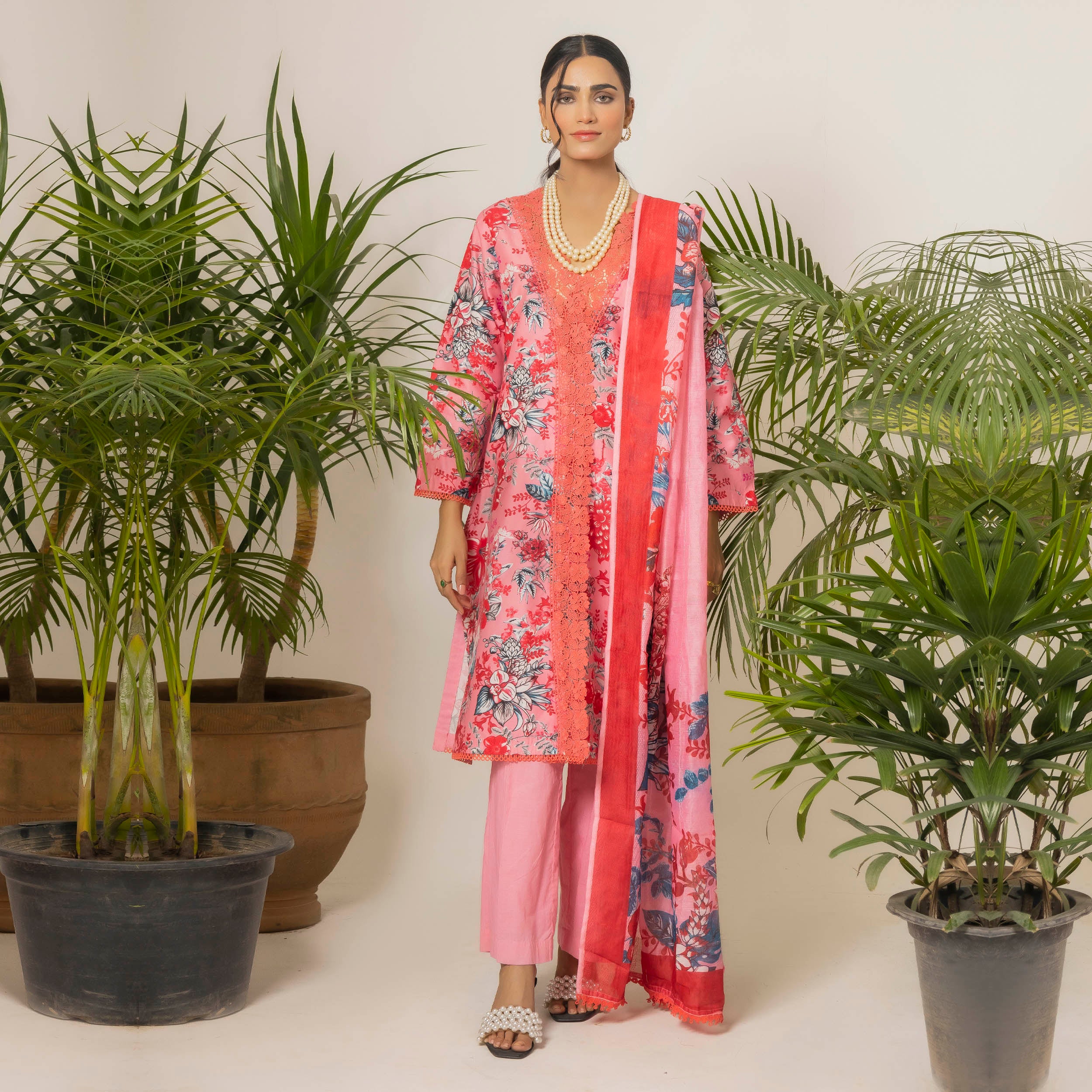 Blossom Rouge 3-Piece Lawn – AB0014