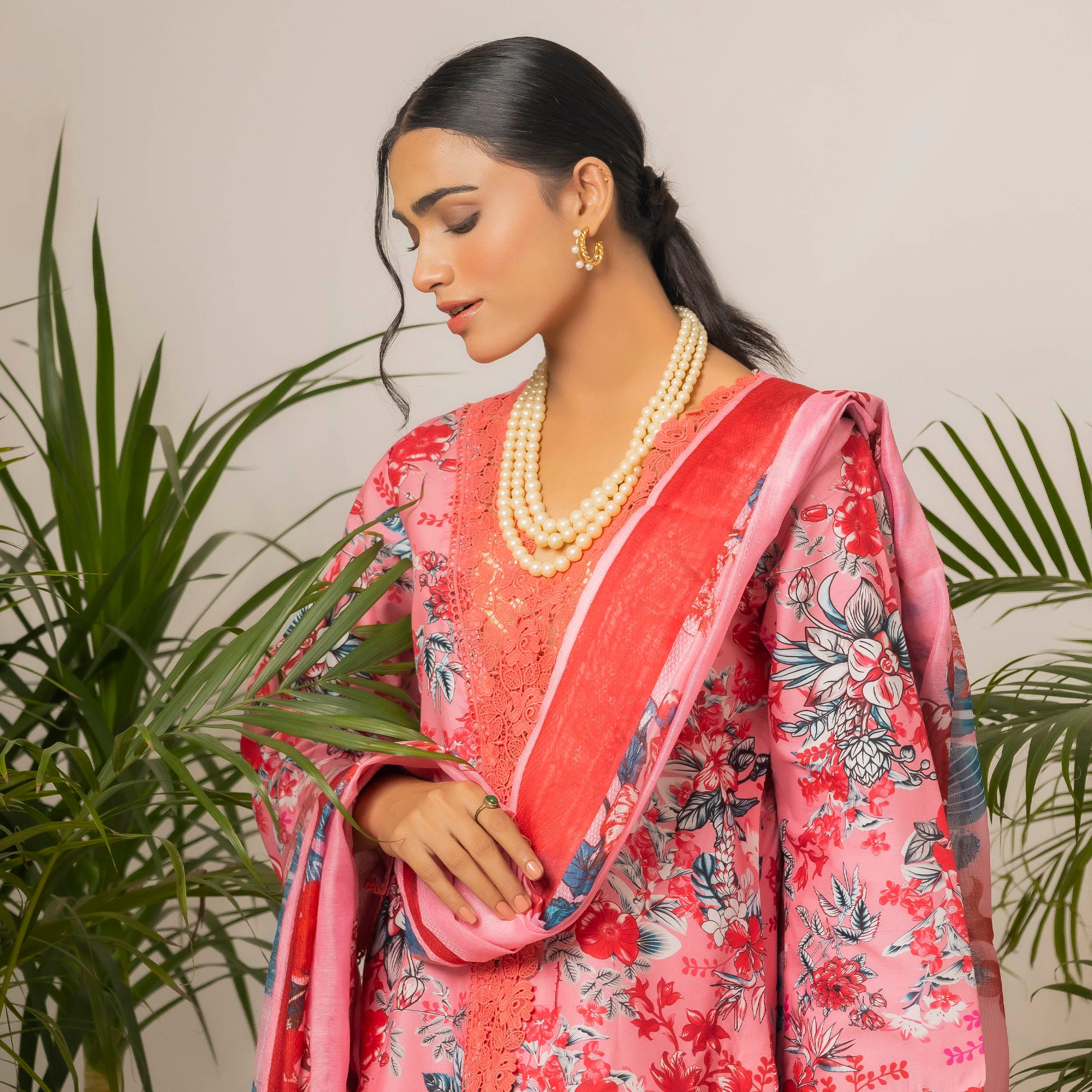 Blossom Rouge 3-Piece Lawn – AB0014