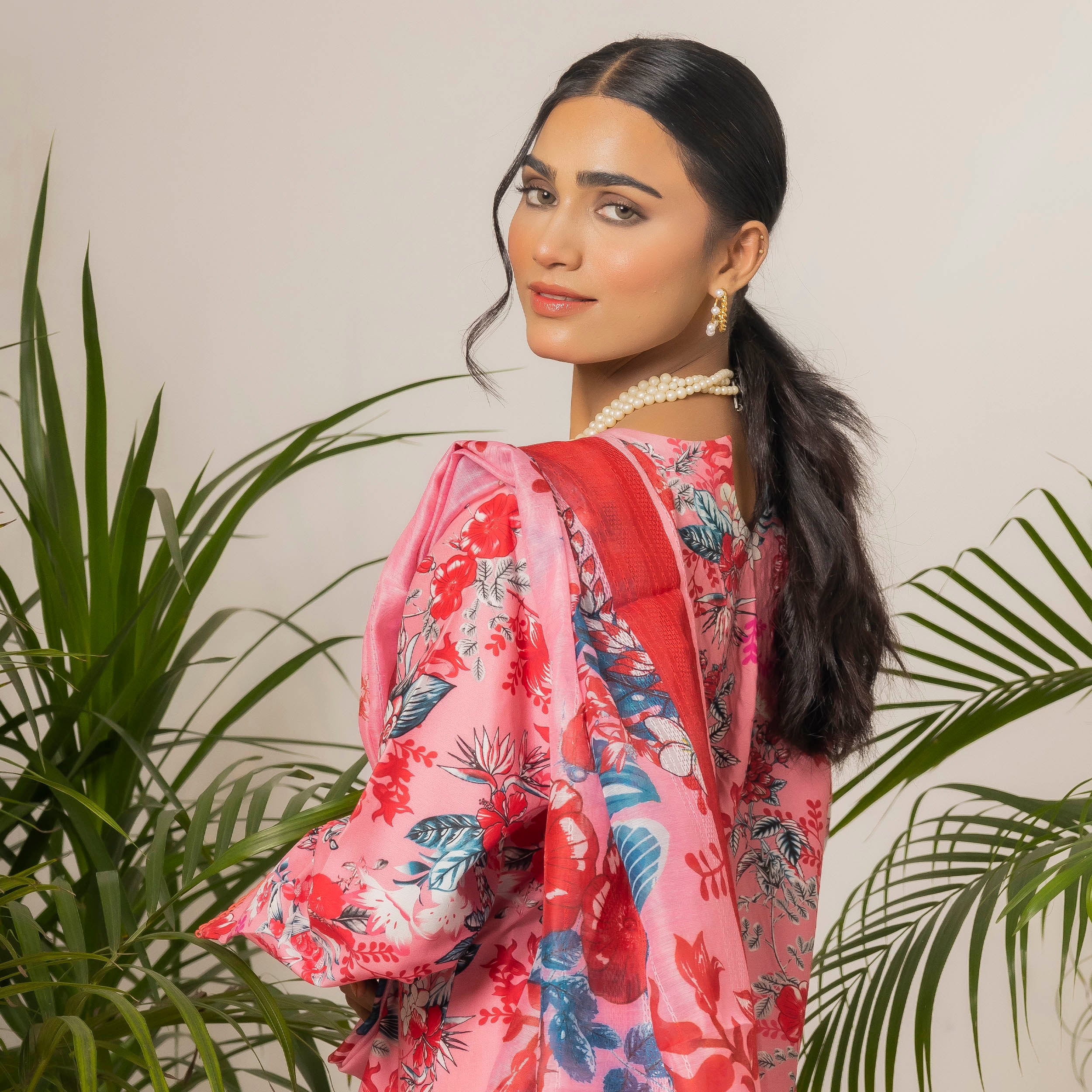 Blossom Rouge 3-Piece Lawn – AB0014