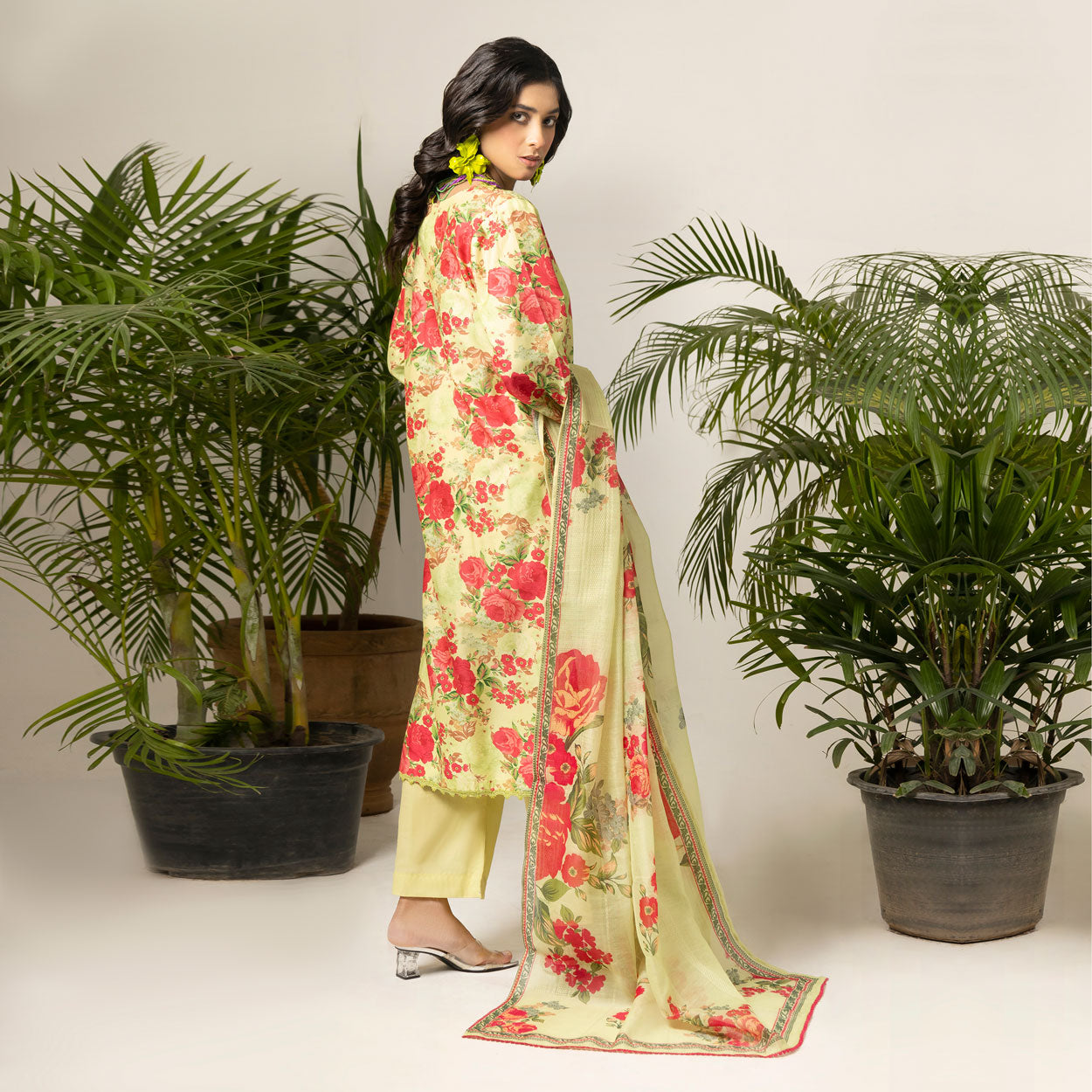 Floral 3-Piece Lawn – AB0001