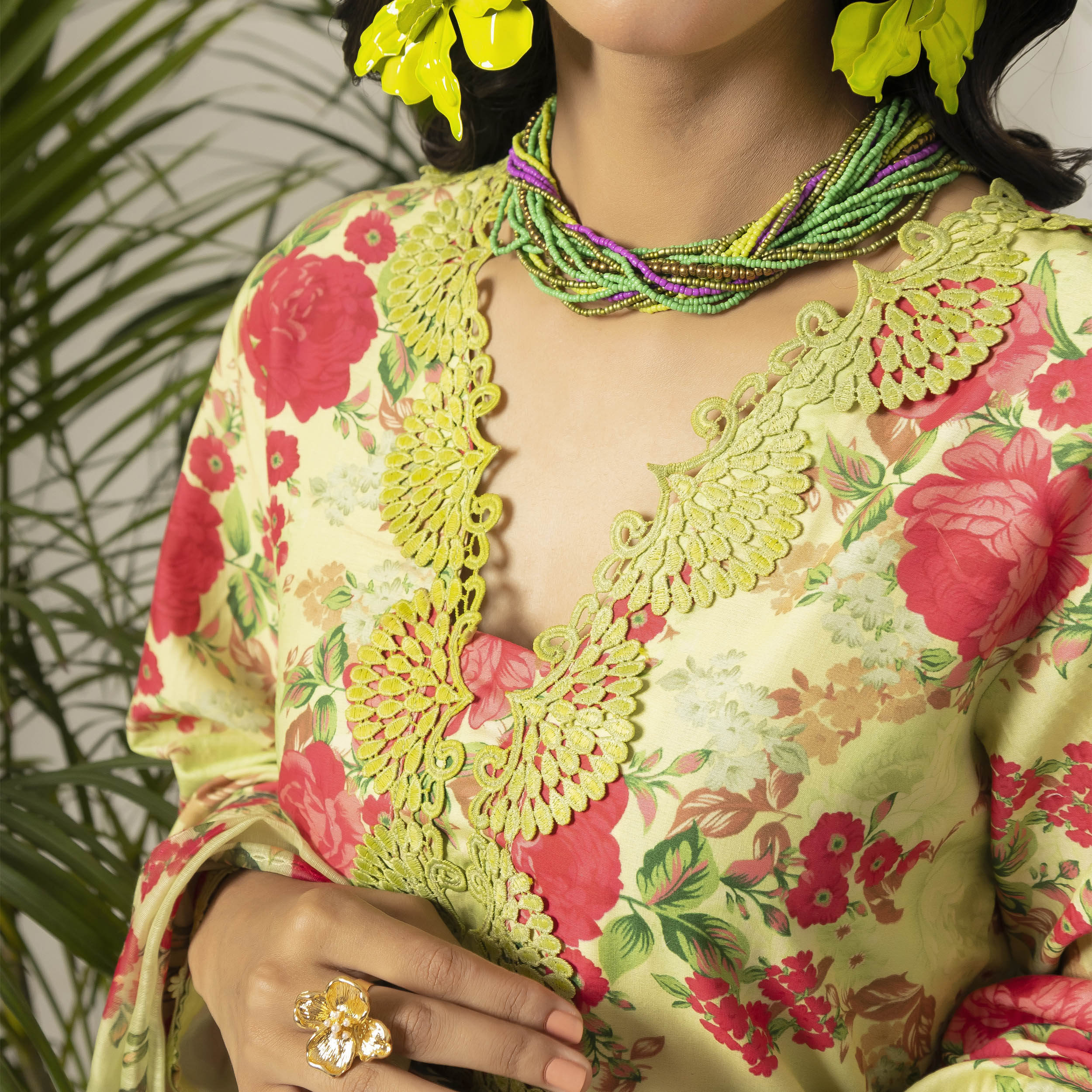 Floral 3-Piece Lawn – AB0001