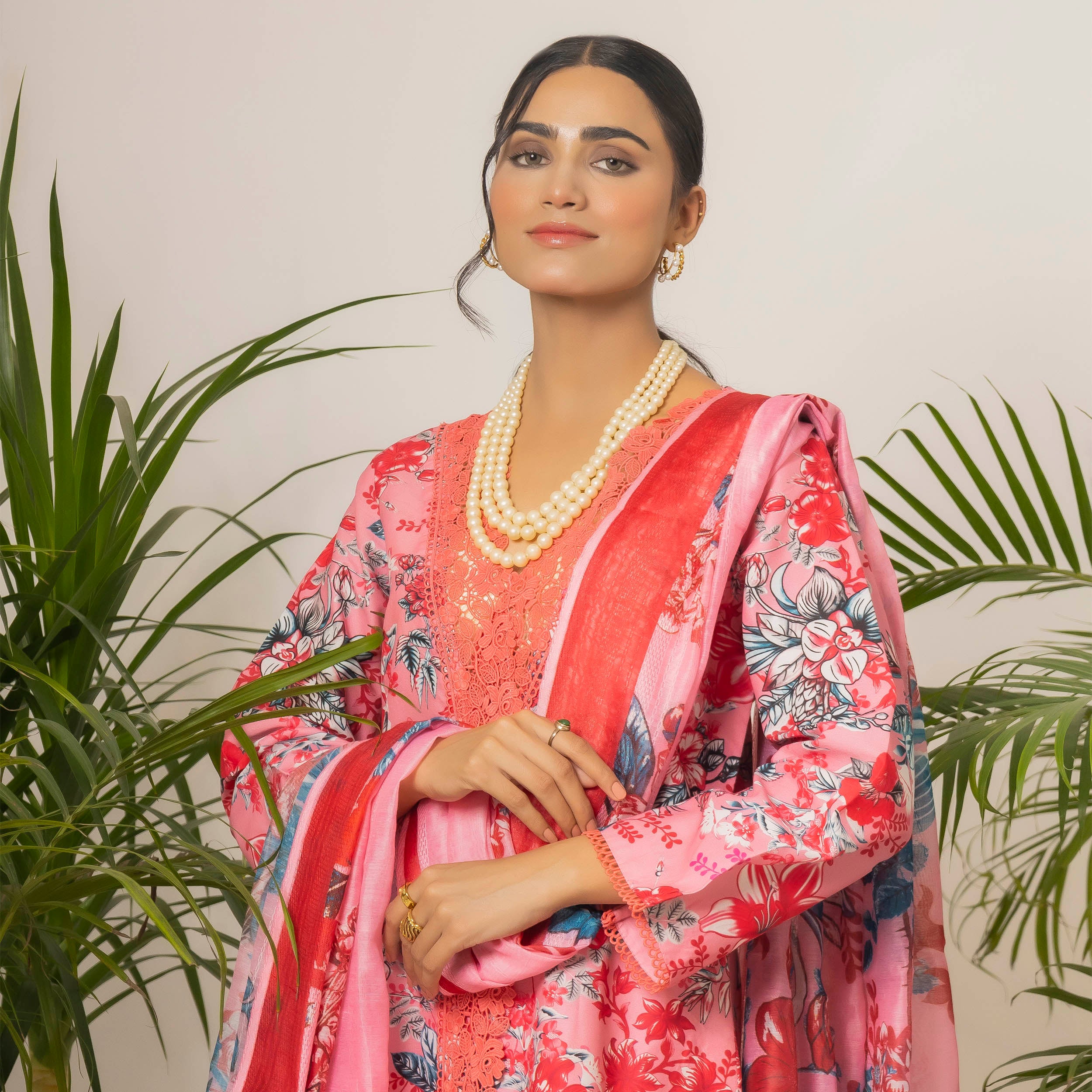 Blossom Rouge 3-Piece Lawn – AB0014