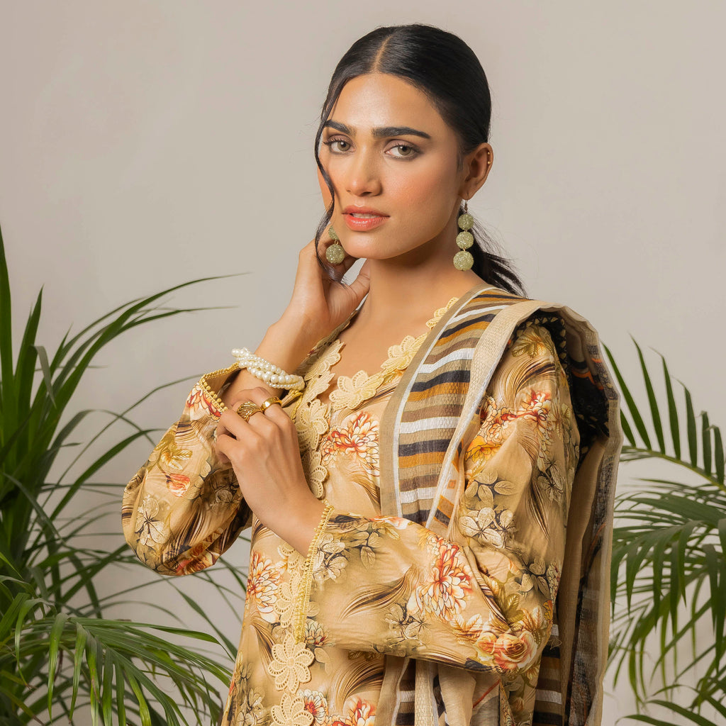 Amber Glow 3-Piece Lawn – AB0016