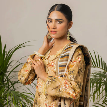 Amber Glow 3-Piece Lawn – AB0016