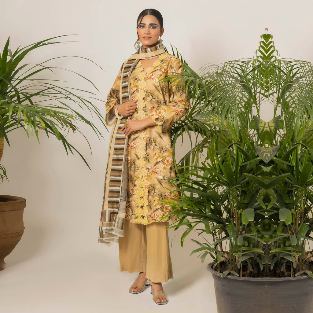 Amber Glow 3-Piece Lawn – AB0016