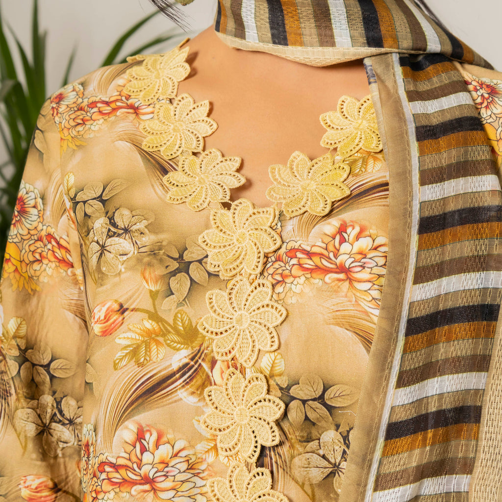 Amber Glow 3-Piece Lawn – AB0016