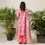 Pink Floral 3-Piece Lawn – AB0002