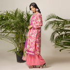 Pink Floral 3-Piece Lawn – AB0002