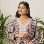 Beige Vine 3-Piece Lawn – AB0004