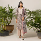 Beige Vine 3-Piece Lawn – AB0004