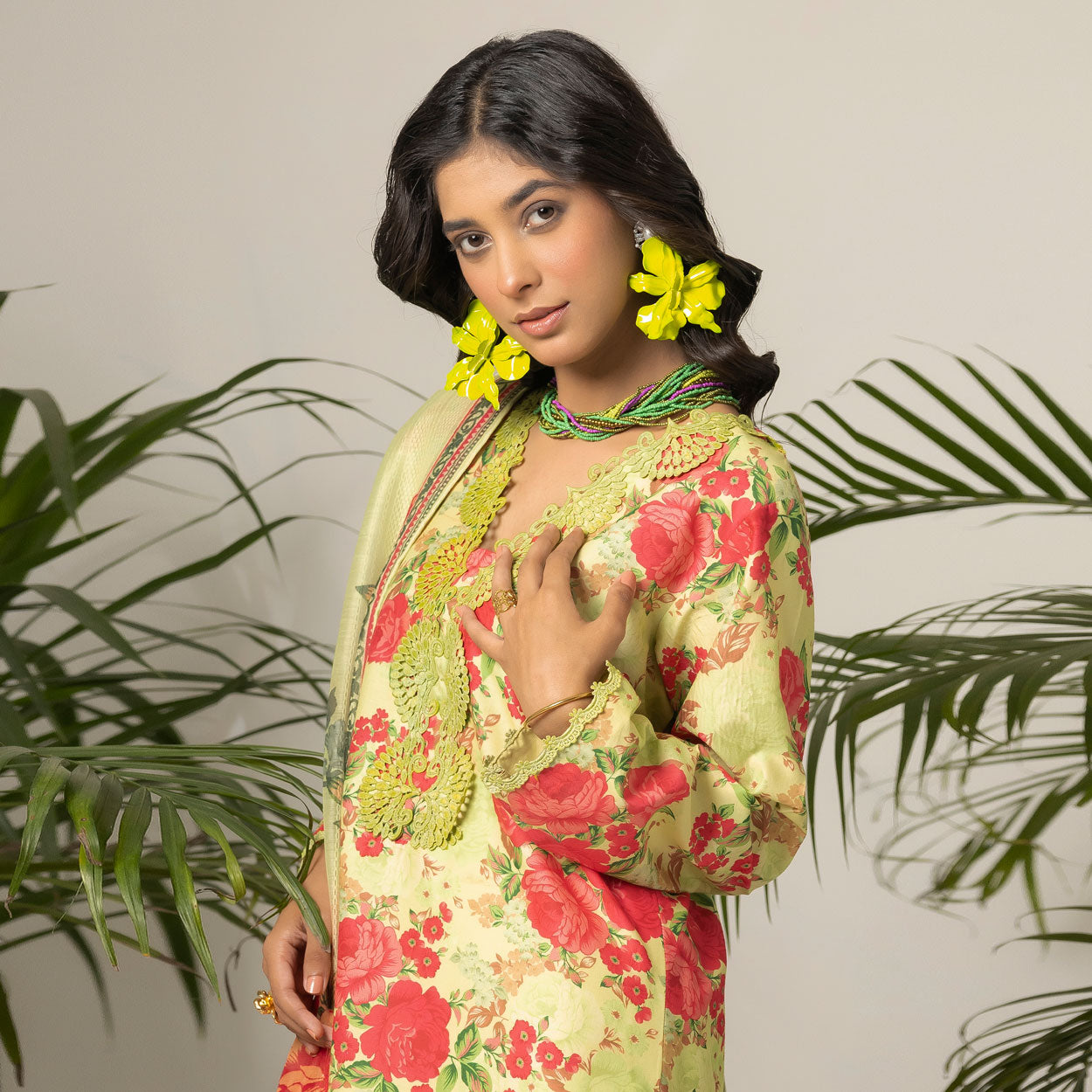 Floral 3-Piece Lawn – AB0001