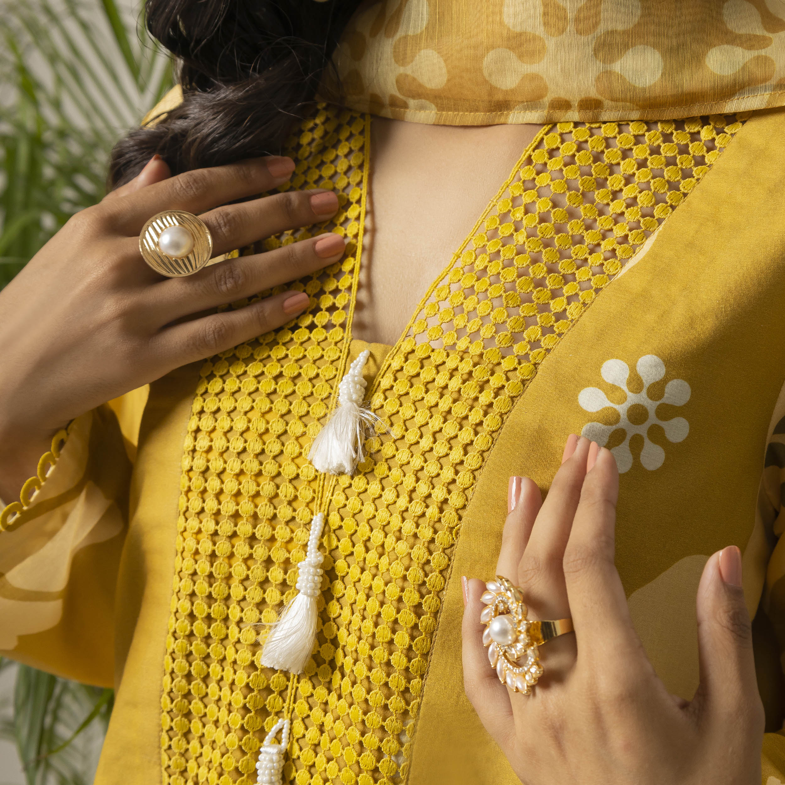 Mustard Bloom 3-Piece Lawn – AB0005