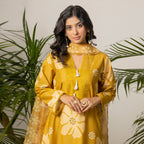 Mustard Bloom 3-Piece Lawn – AB0005