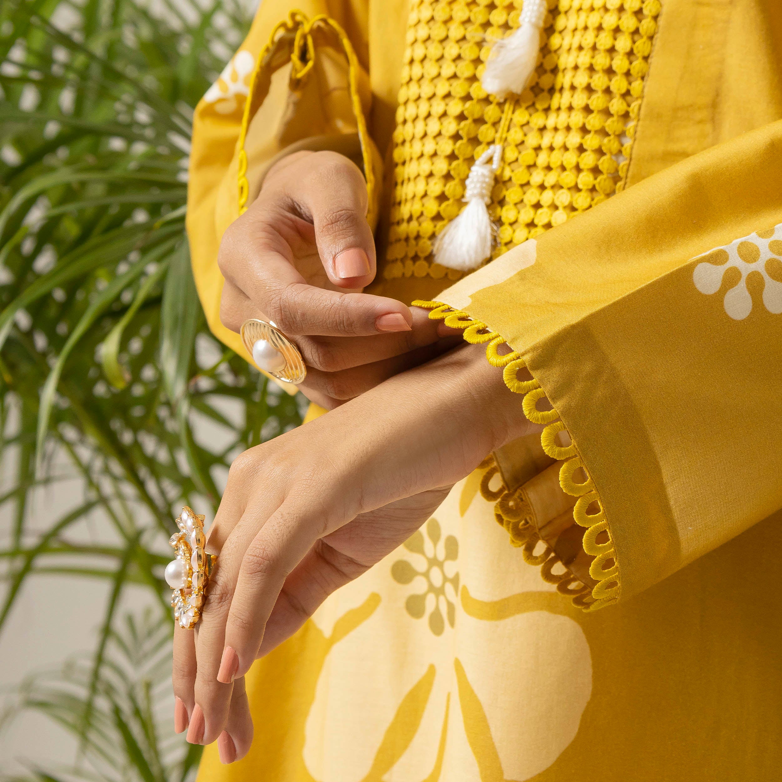 Mustard Bloom 3-Piece Lawn – AB0005