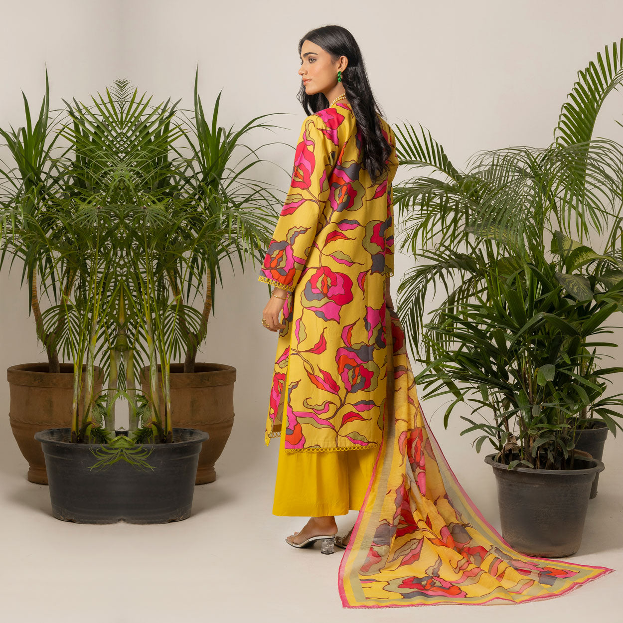 Sunlit Floral 3-Piece Lawn – AB0006