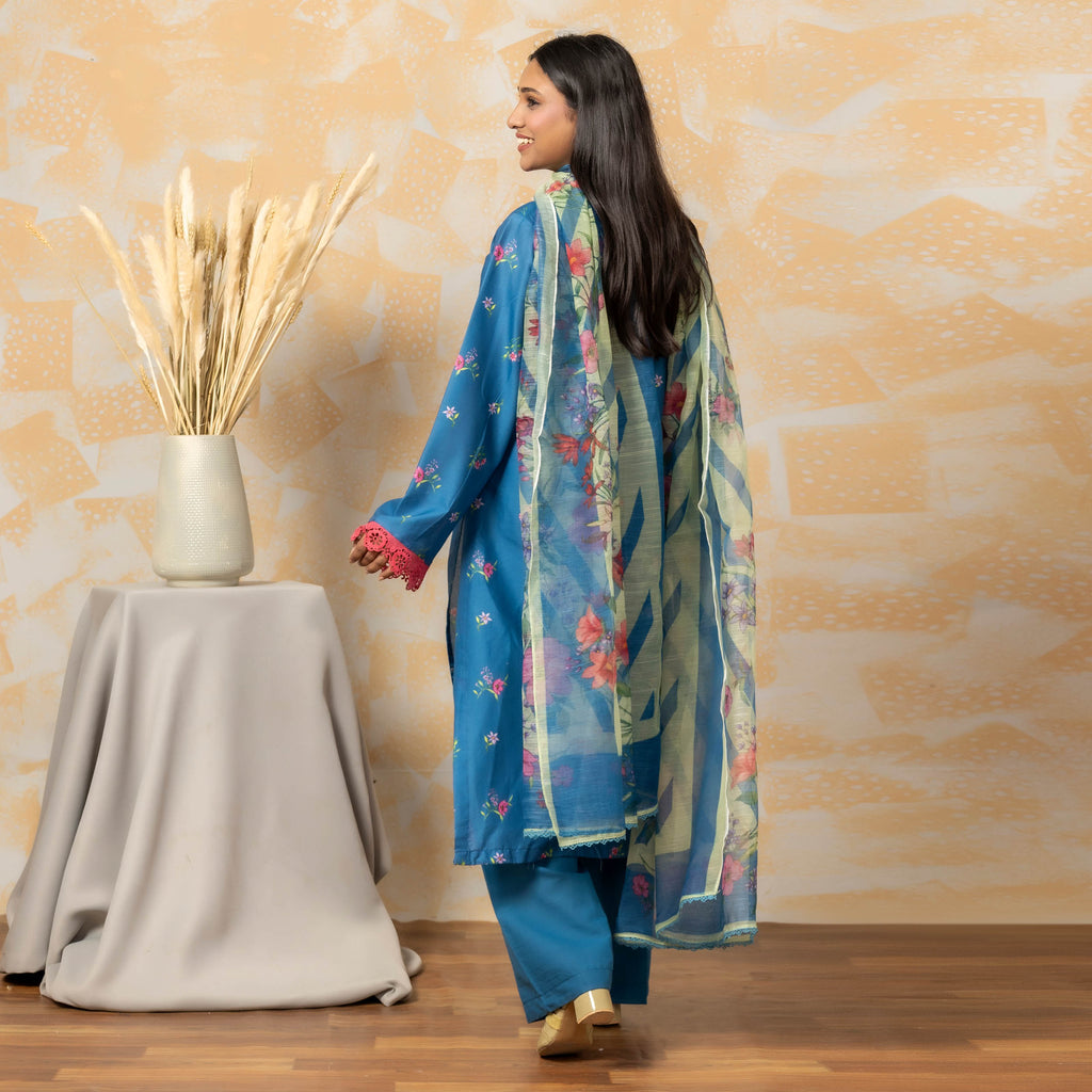 Teal Blossom 3PC – AB0025