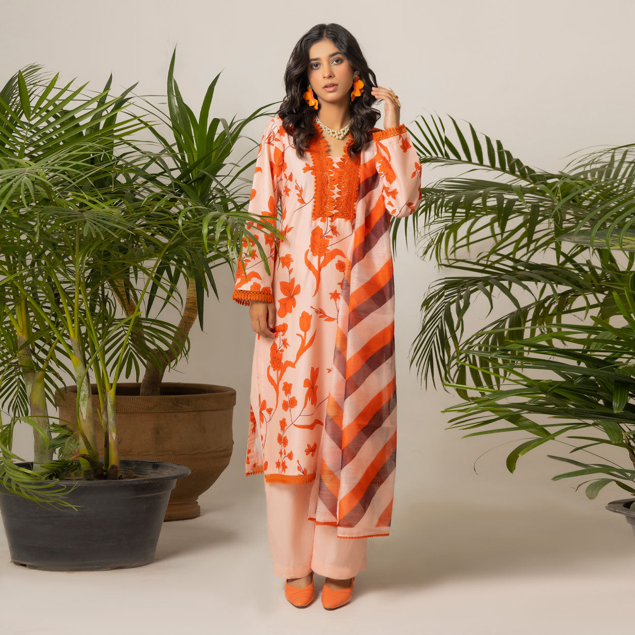 Peach Blossom 3-Piece Lawn – AB0009