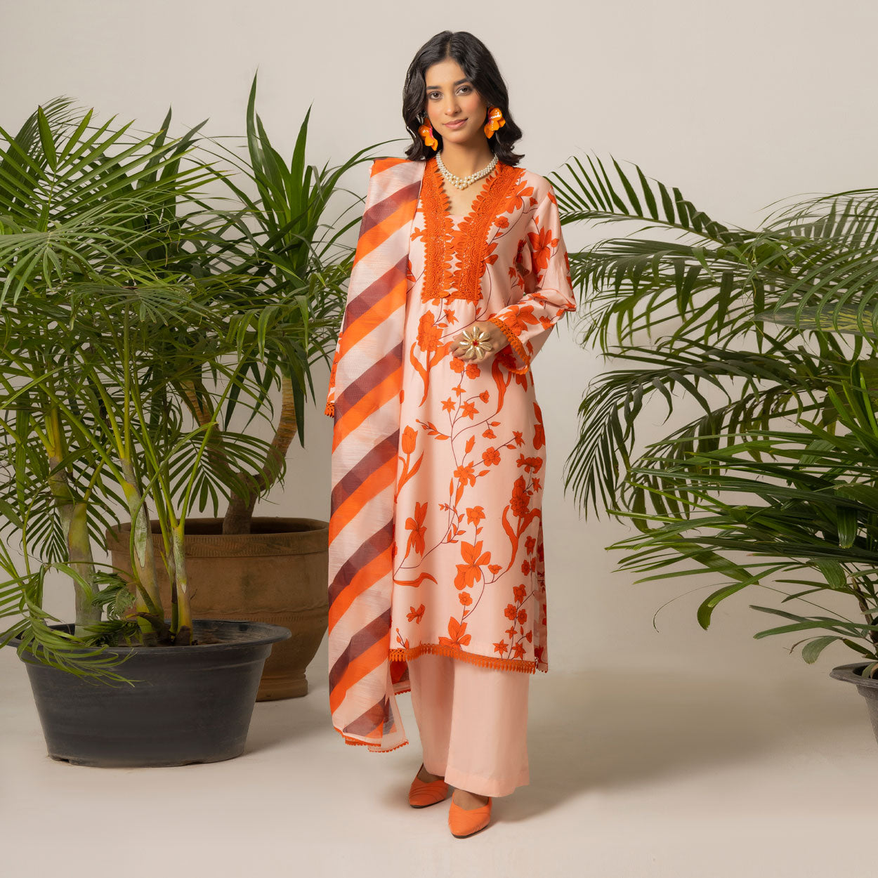 Peach Blossom 3-Piece Lawn – AB0009