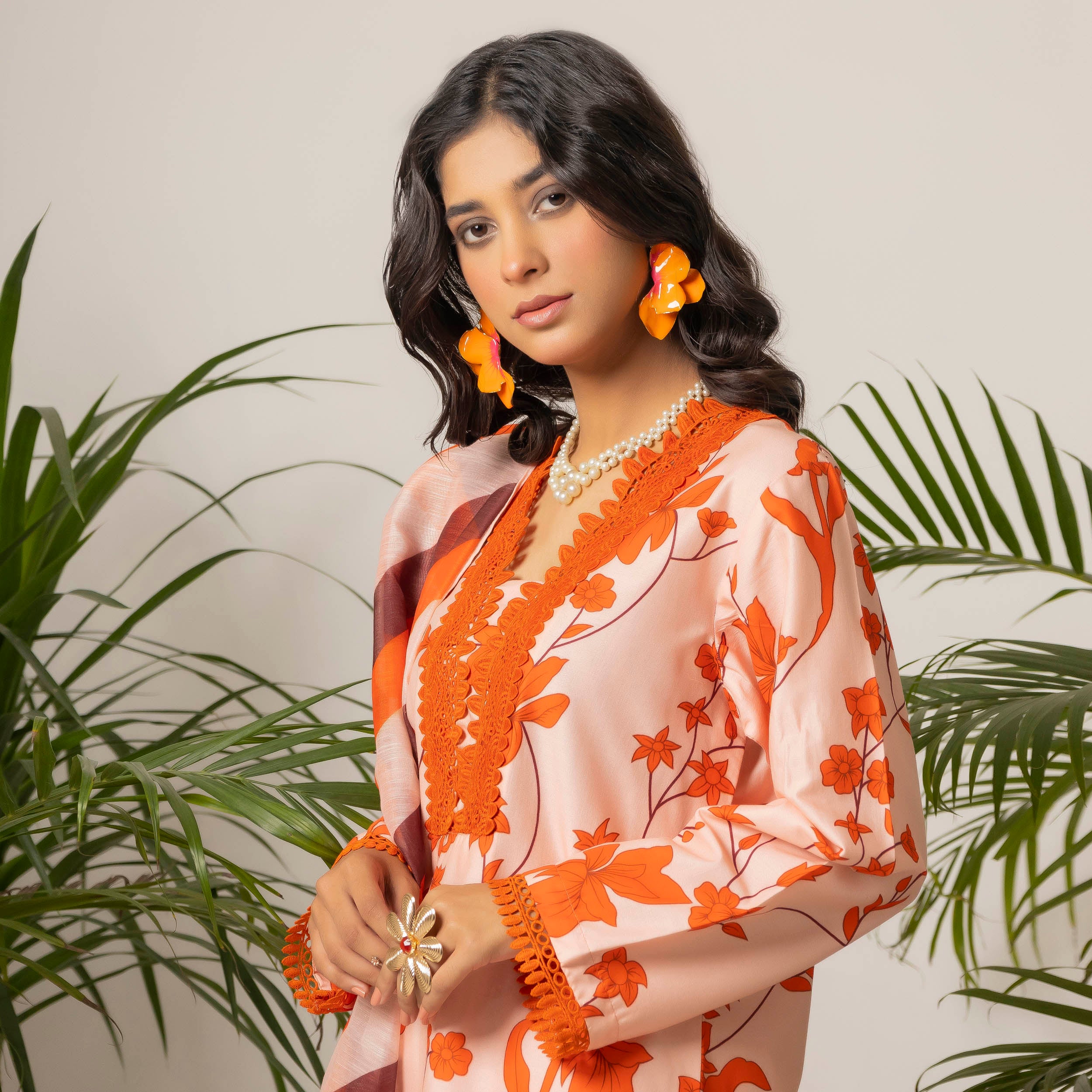 Peach Blossom 3-Piece Lawn – AB0009