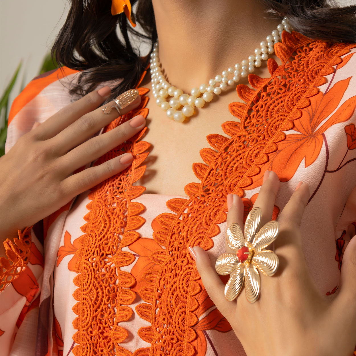 Peach Blossom 3-Piece Lawn – AB0009