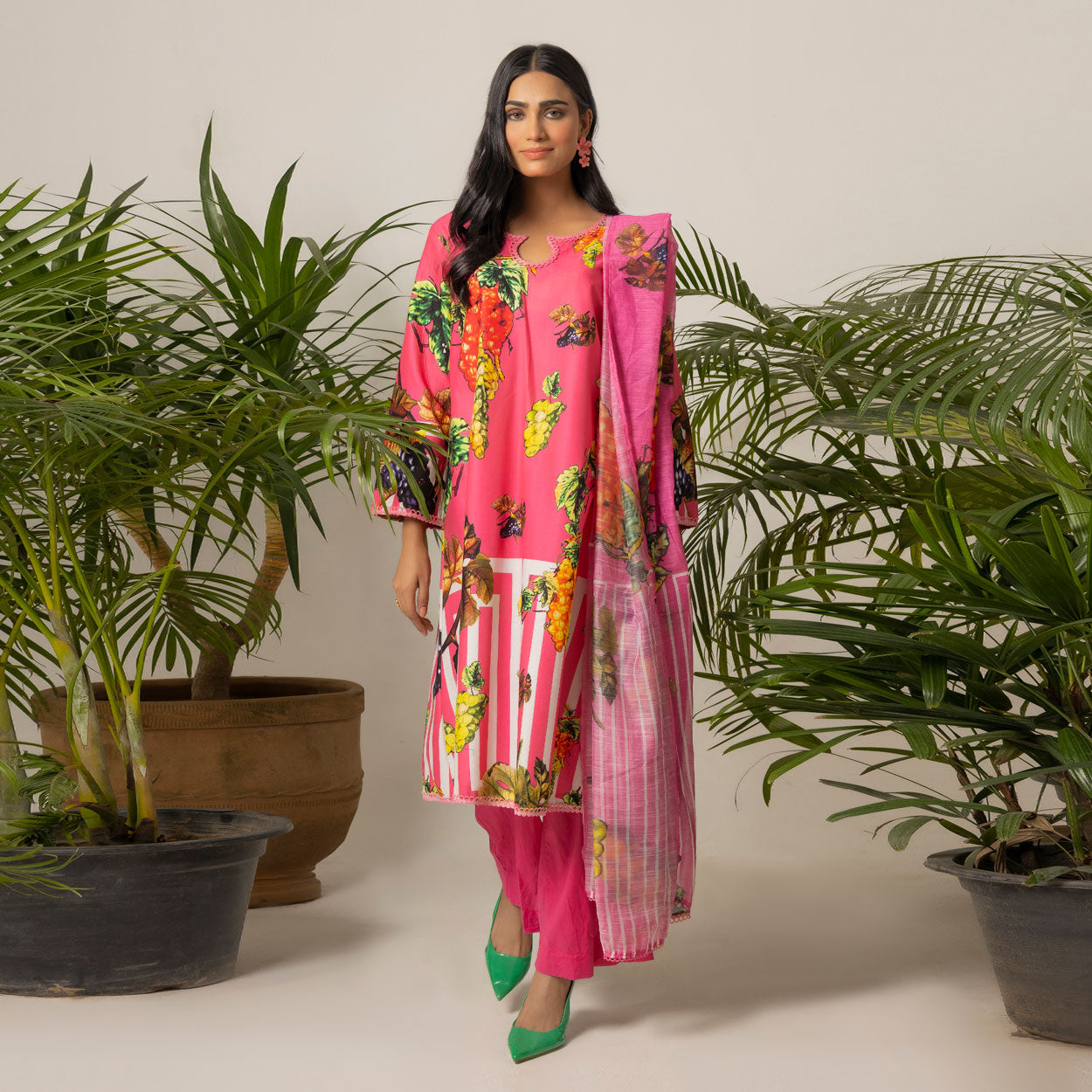 Berry Bloom 3-Piece Lawn – AB0010