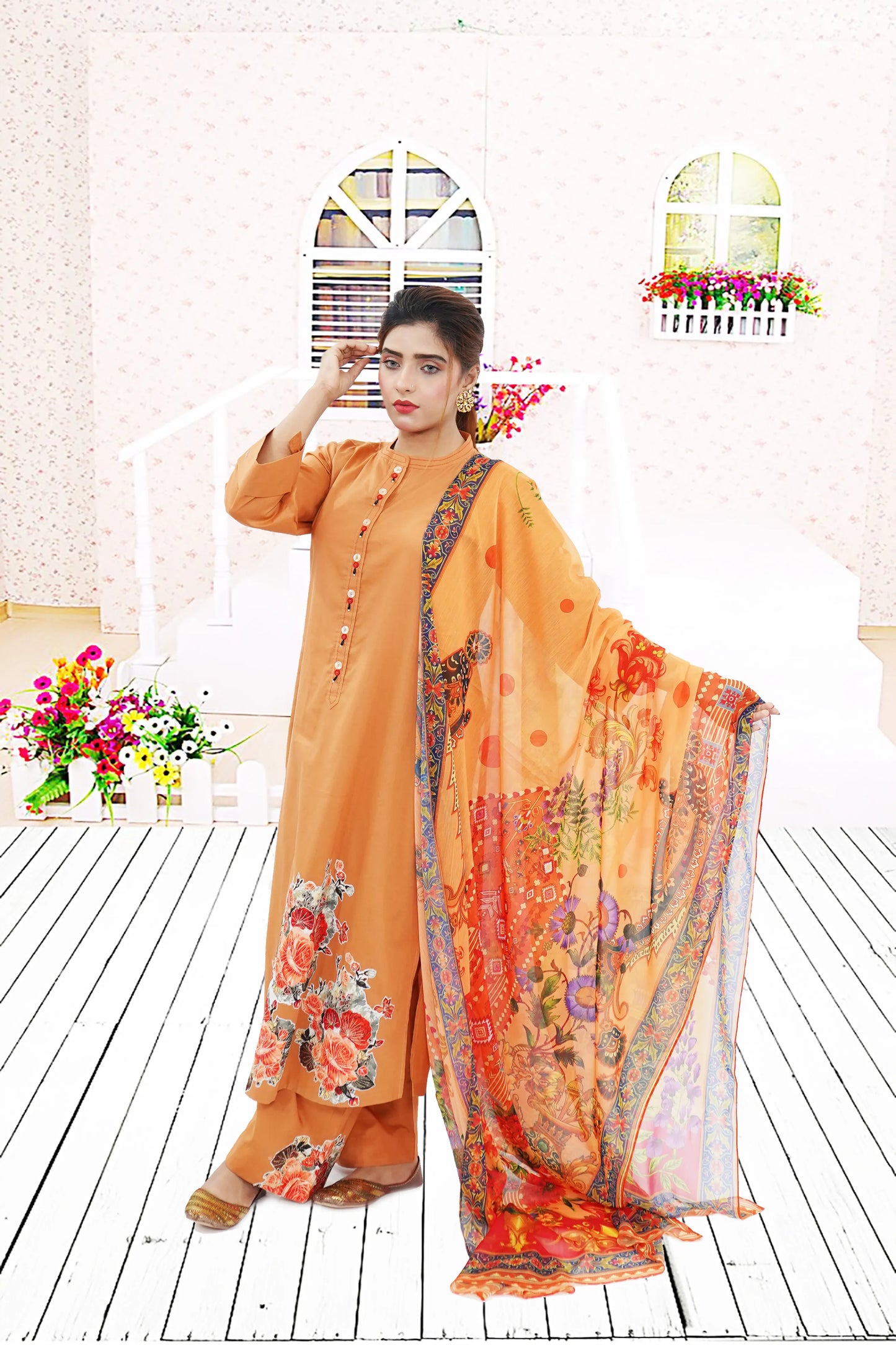 Luxury 3PC Lawn Suit – A Perfect Blend of Elegance & Grace
