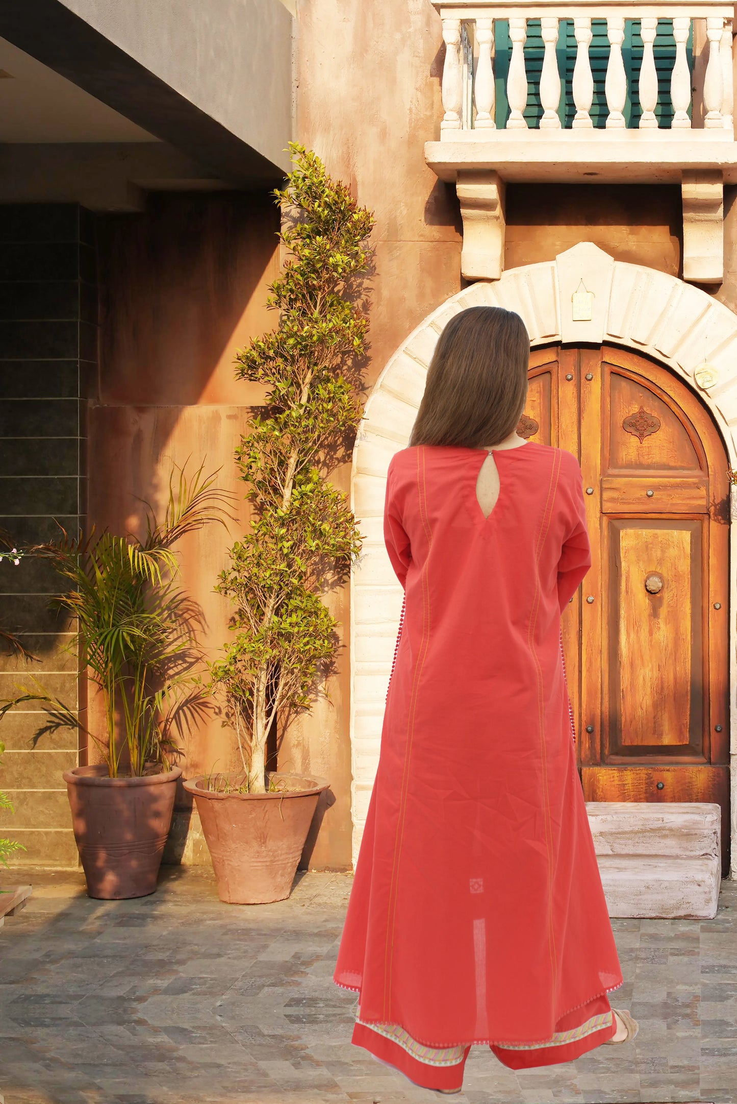 3 PE Lawn suit&nbsp;  Shirt Nick unique motive with diffrent patches&nbsp; Plazo Trouser with Patches printed chiffon dupatany