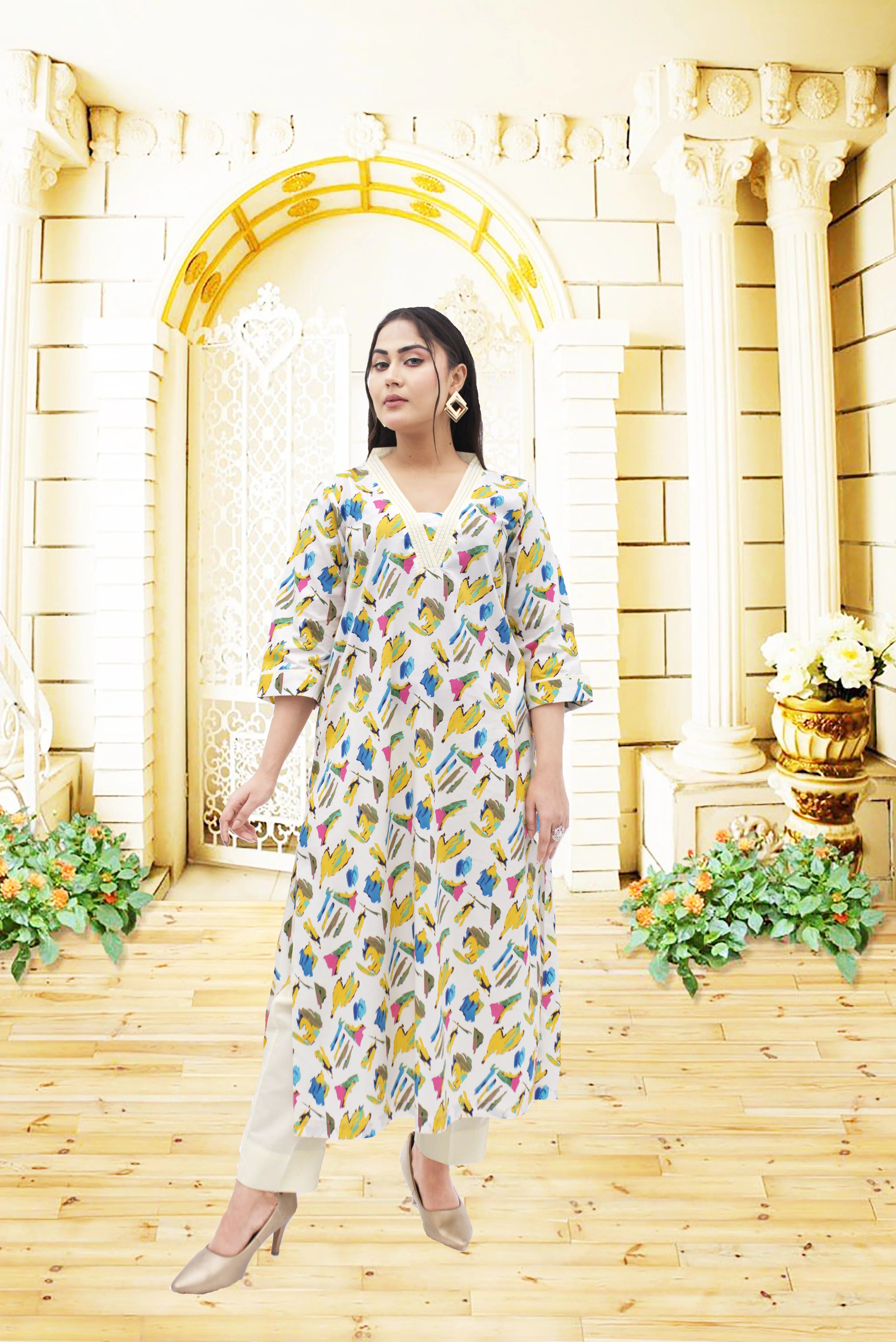 3PC Lawn suit  Printed shirt with unighte desy  Printed Trouser  Chifon printed dupata