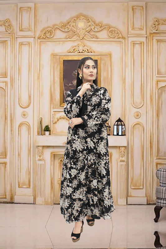 Printed Lawn Frock – Wesiver Cut