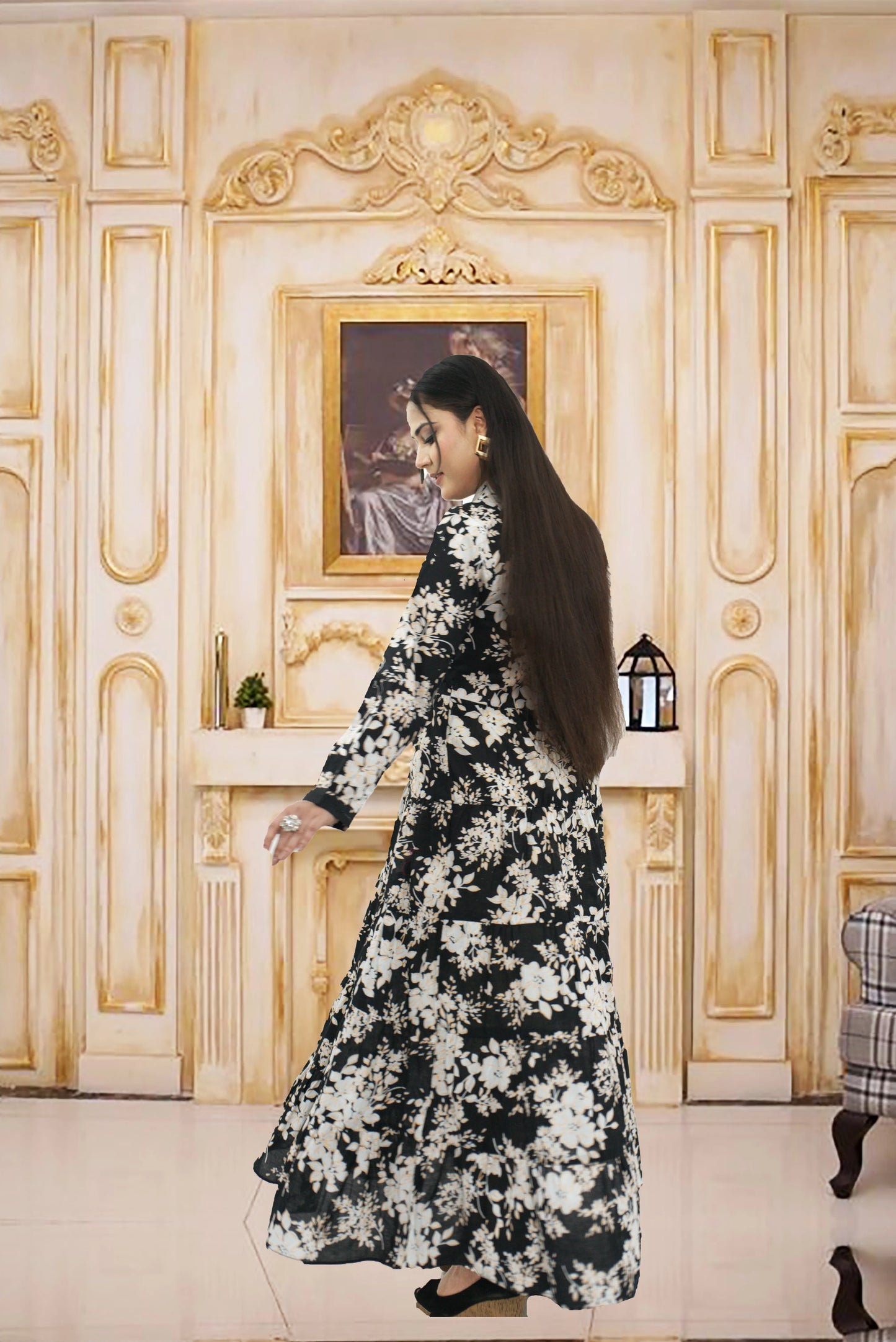 Printed Lawn Frock – Wesiver Cut