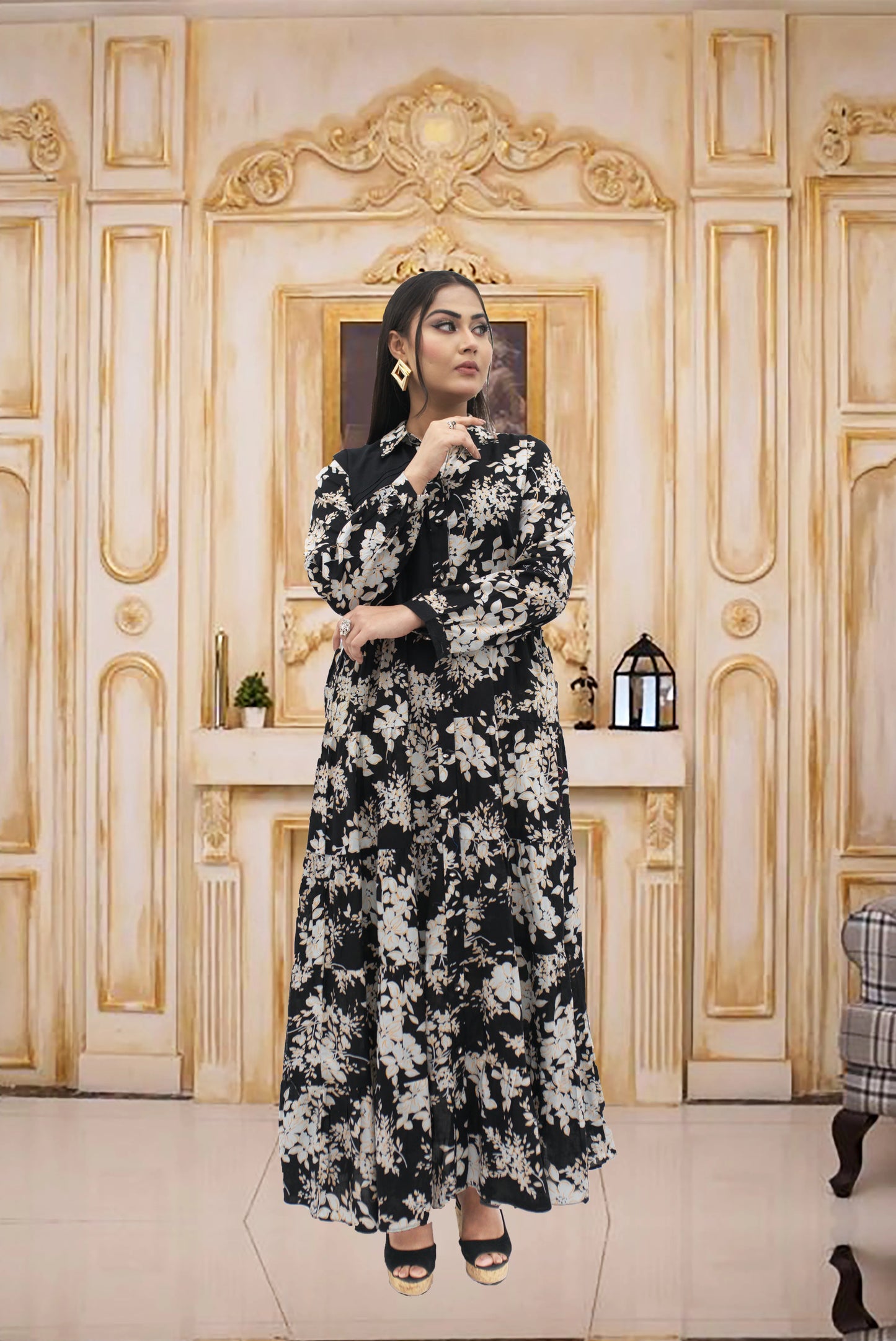 Printed Lawn Frock – Wesiver Cut