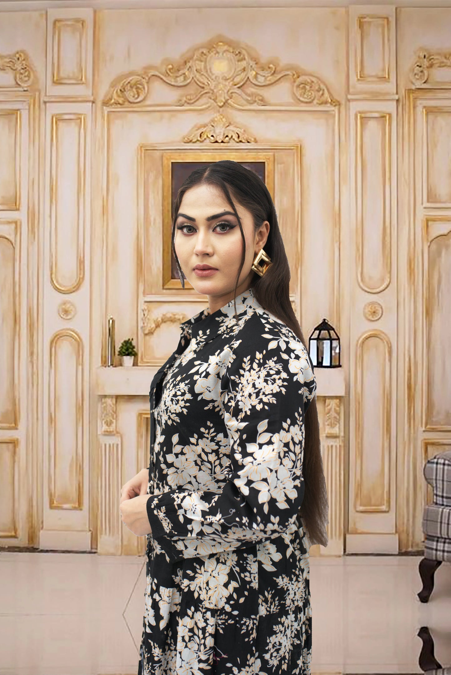 Printed Lawn Frock – Wesiver Cut