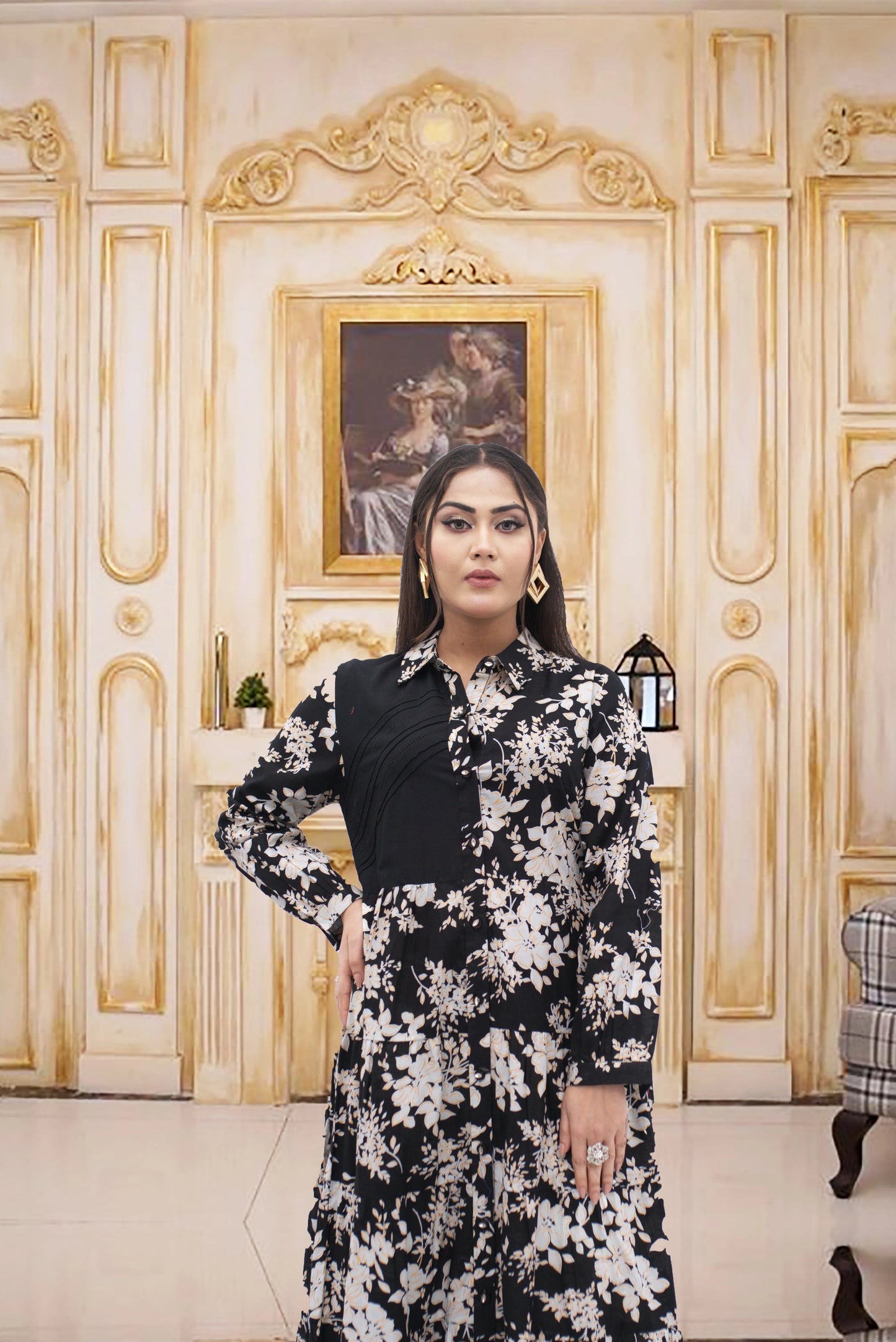 Printed Lawn Frock – Wesiver Cut