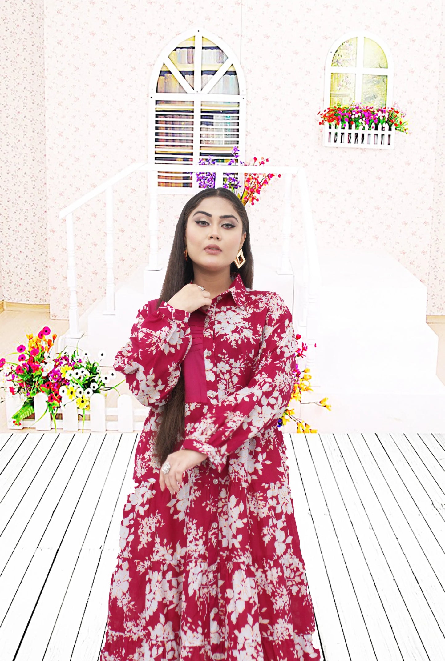 Printed Lawn Frock – Western Cut