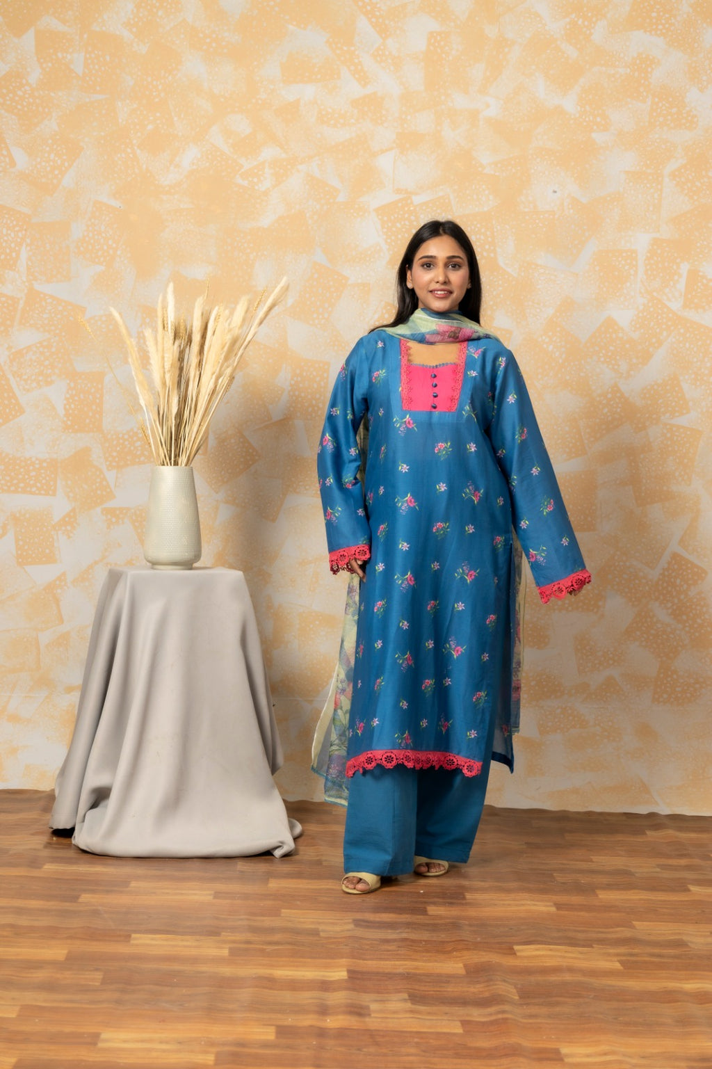 Teal Blossom 3PC – AB0025